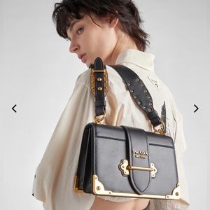 PRADA Cahier Leather Bag